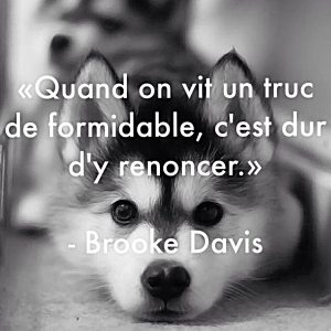 Quand on vit un truc de formidable, c'est dur d'y renoncer. - Brooke Davis