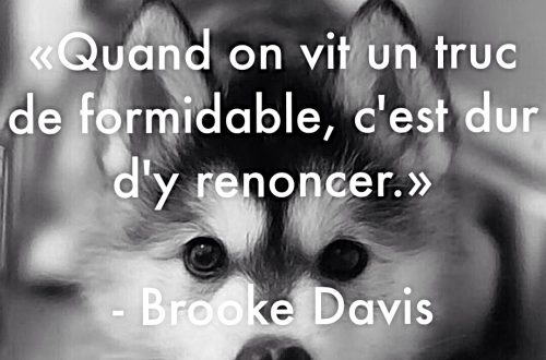 Quand on vit un truc de formidable, c'est dur d'y renoncer. - Brooke Davis