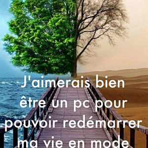 « J’aimerai bien être un PC pour pouvoir redémarrer ma vie en mode sans échec. »