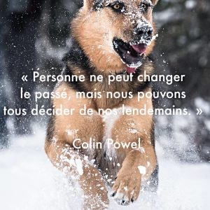 « Personne ne peut changer le passé, mais nous pouvons tous décider de nos lendemains. »