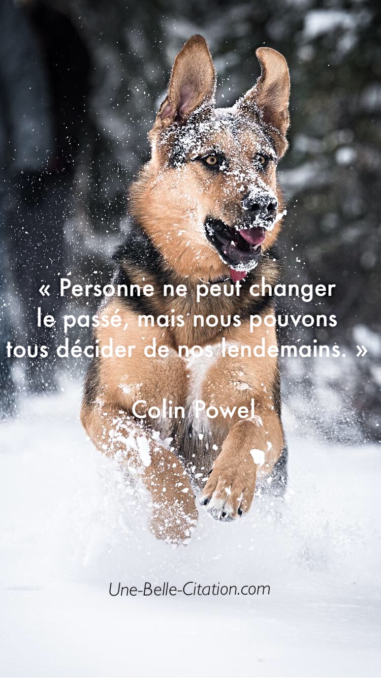 « Personne ne peut changer le passé, mais nous pouvons tous décider de nos lendemains. »