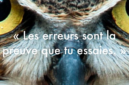 « Les erreurs sont la preuve que tu essaies. »