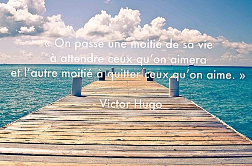 On passe une moitié de sa vie à attendre ceux qu’on aimera et l’autre moitié à quitter ceux qu’on aime.