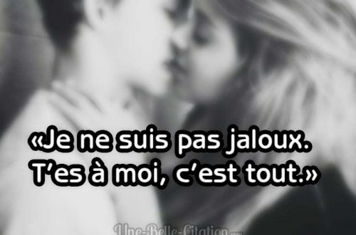 «Je ne suis pas jaloux. T’es à moi, c’est tout.»
