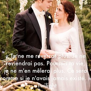 "Tu ne me reverras plus. Je ne reviendrai pas. Poursuis ta vie, je ne m'en mêlerai plus. Ce sera comme si je n'avais jamais existé." - Twilight