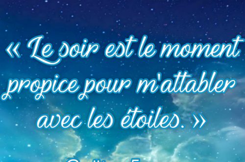 « Le soir est le moment propice pour m'attabler avec les étoiles. » - Gaëtan Faucer
